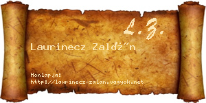 Laurinecz Zalán névjegykártya